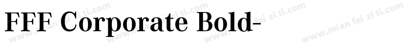 FFF Corporate Bold字体转换